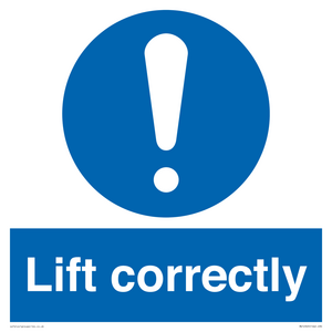 Lift correctly sign